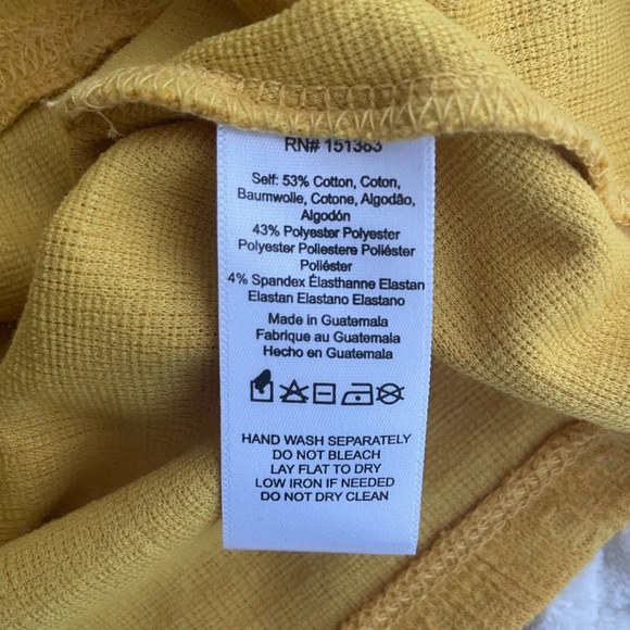 Anthropologie Current Air Yellow Cross Back Textured Tank Size Small - Picture 6 of 8